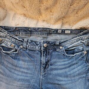 Womens Miss Me crop jeans